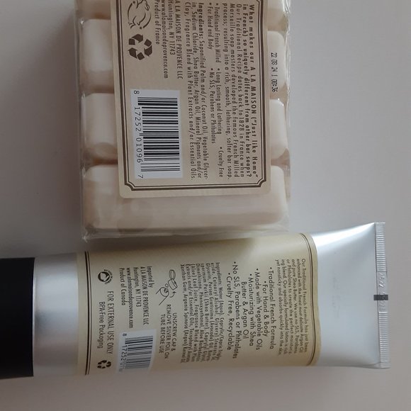 A LA MAISON de Provence Sweet Almond hand & body lotion and (4)bars of Soap - Picture 3 of 9